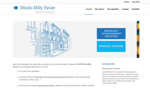 Site internet avocat Dircks Dilly Favier